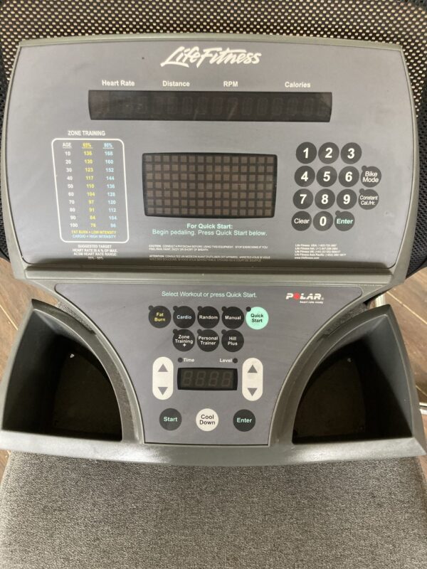 Life Fitness 95 c ci ri Upright Recumbent Bike Console Display Control Panel with Cup Holders - Image 3